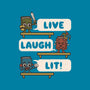 Live Laugh Lit-None-Removable Cover w Insert-Throw Pillow-Weird & Punderful