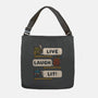 Live Laugh Lit-None-Adjustable Tote-Bag-Weird & Punderful