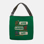 Live Laugh Lit-None-Adjustable Tote-Bag-Weird & Punderful