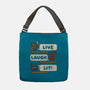 Live Laugh Lit-None-Adjustable Tote-Bag-Weird & Punderful