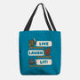 Live Laugh Lit-None-Basic Tote-Bag-Weird & Punderful