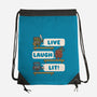 Live Laugh Lit-None-Drawstring-Bag-Weird & Punderful