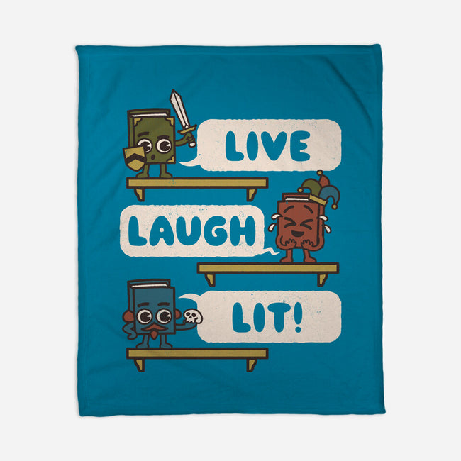 Live Laugh Lit-None-Fleece-Blanket-Weird & Punderful