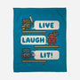 Live Laugh Lit-None-Fleece-Blanket-Weird & Punderful