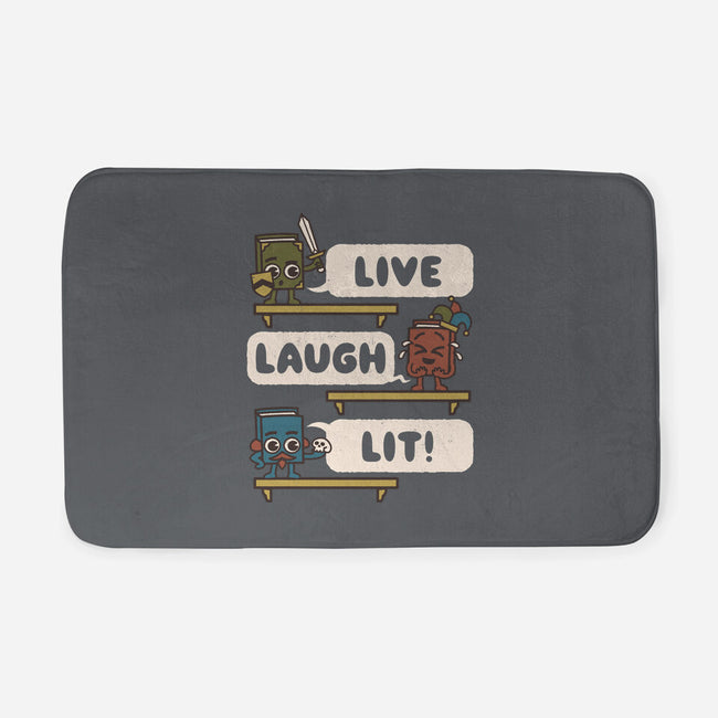 Live Laugh Lit-None-Memory Foam-Bath Mat-Weird & Punderful