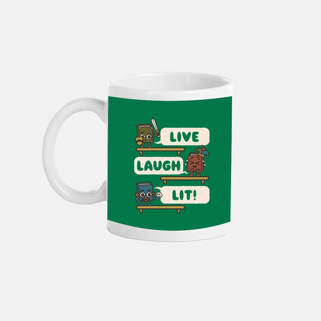 Live Laugh Lit-None-Mug-Drinkware-Weird & Punderful