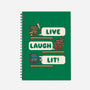 Live Laugh Lit-None-Dot Grid-Notebook-Weird & Punderful