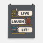 Live Laugh Lit-None-Matte-Poster-Weird & Punderful