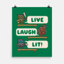 Live Laugh Lit-None-Matte-Poster-Weird & Punderful