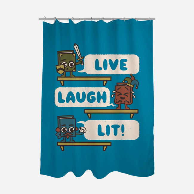 Live Laugh Lit-None-Polyester-Shower Curtain-Weird & Punderful