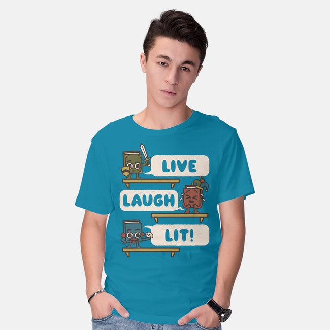 Live Laugh Lit-Mens-Basic-Tee-Weird & Punderful