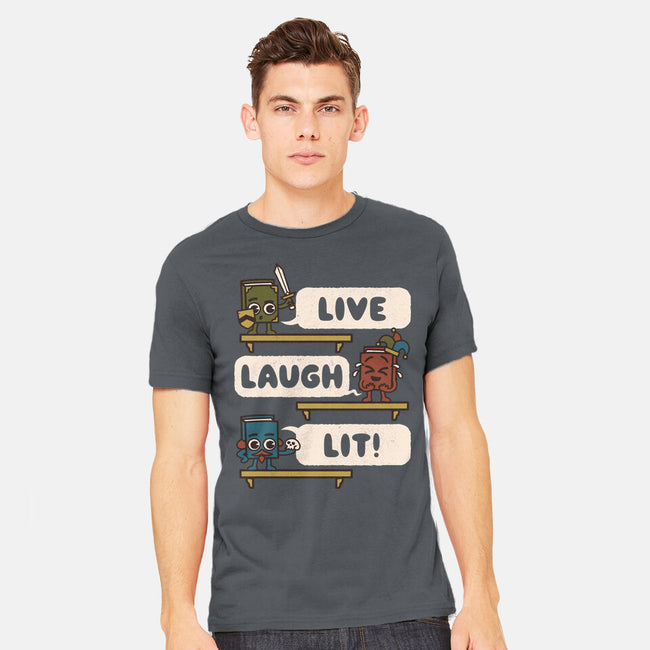 Live Laugh Lit-Mens-Heavyweight-Tee-Weird & Punderful