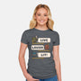 Live Laugh Lit-Womens-Fitted-Tee-Weird & Punderful