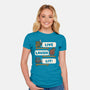 Live Laugh Lit-Womens-Fitted-Tee-Weird & Punderful