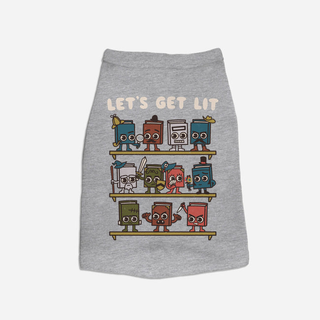 Book Lovers Get Lit-Dog-Basic-Pet Tank-Weird & Punderful