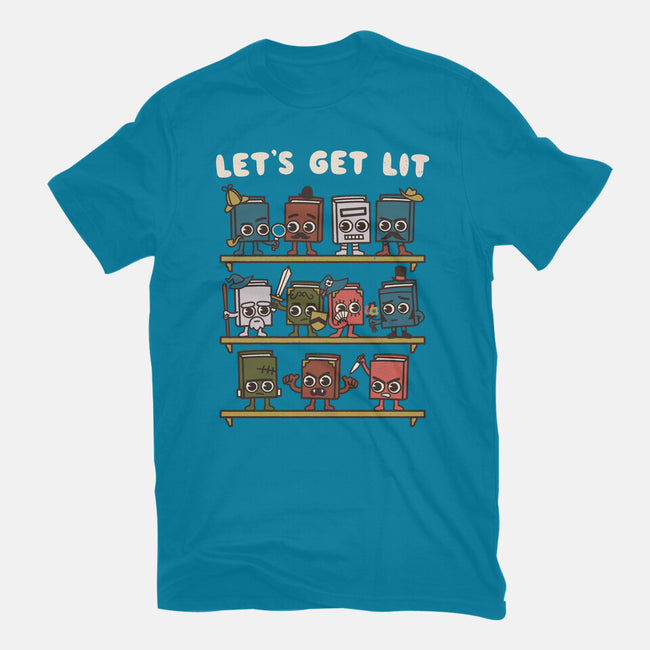 Book Lovers Get Lit-Mens-Basic-Tee-Weird & Punderful