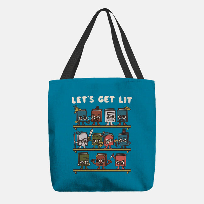 Book Lovers Get Lit-None-Basic Tote-Bag-Weird & Punderful