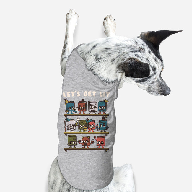 Book Lovers Get Lit-Dog-Basic-Pet Tank-Weird & Punderful
