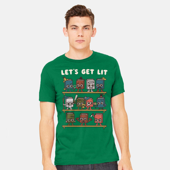Book Lovers Get Lit-Mens-Heavyweight-Tee-Weird & Punderful