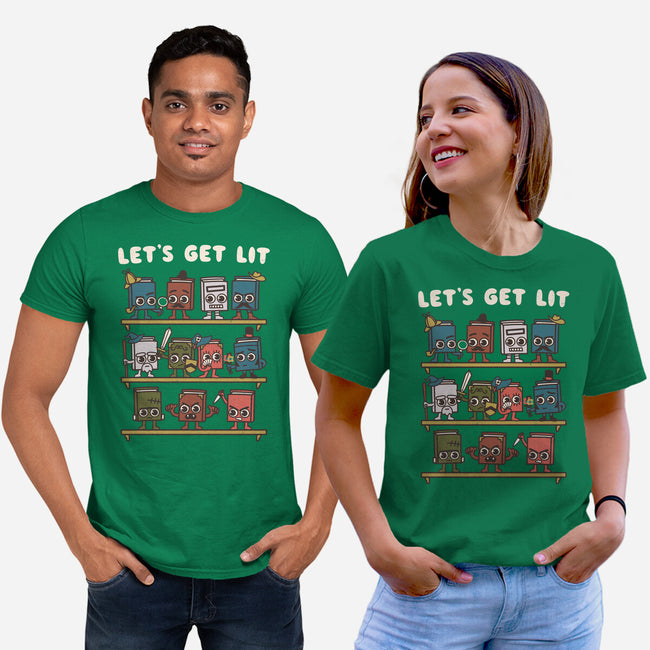 Book Lovers Get Lit-Unisex-Basic-Tee-Weird & Punderful