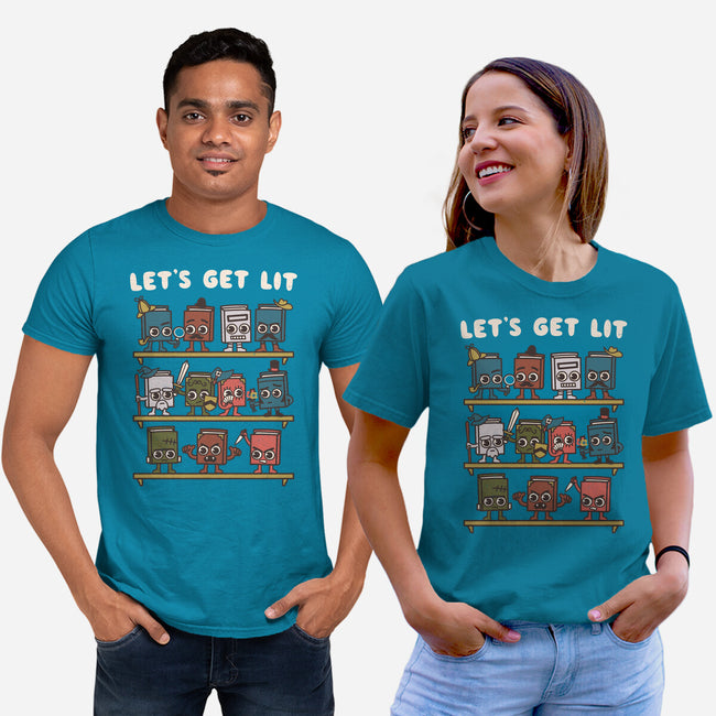 Book Lovers Get Lit-Unisex-Basic-Tee-Weird & Punderful