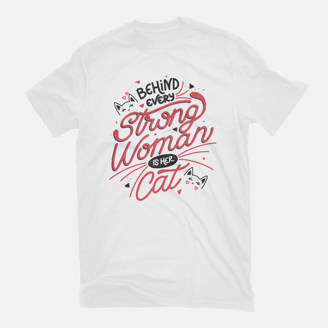 Behind Every Strong Woman-Womens-Basic-Tee-tobefonseca