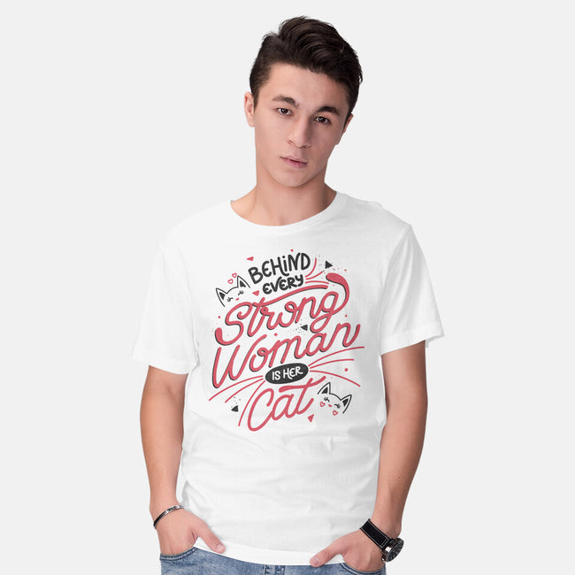 Behind Every Strong Woman-Mens-Basic-Tee-tobefonseca