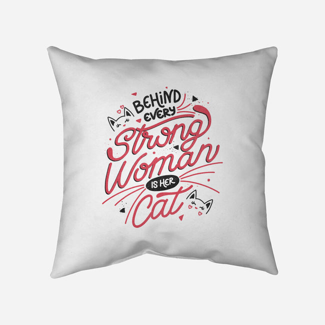 Behind Every Strong Woman-None-Removable Cover w Insert-Throw Pillow-tobefonseca