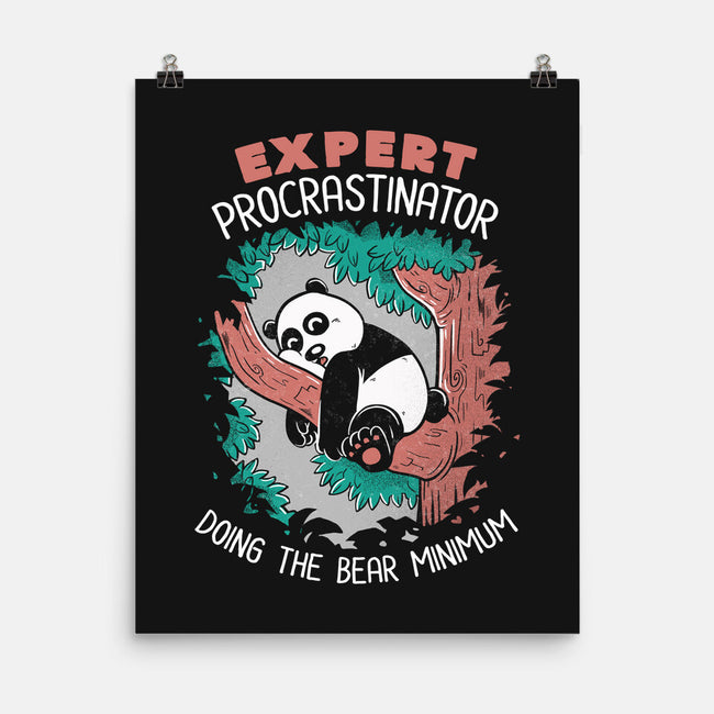 Expert Procrastinator Panda-None-Matte-Poster-tobefonseca