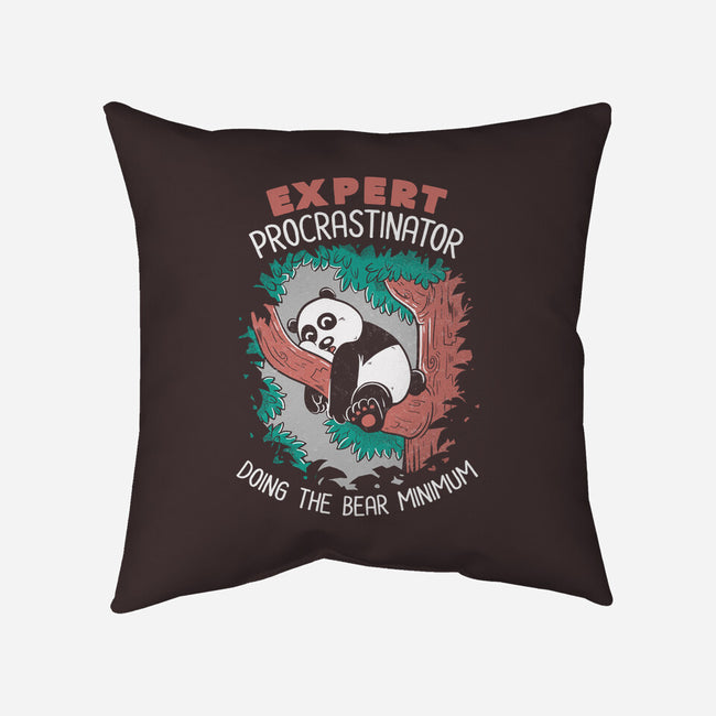 Expert Procrastinator Panda-None-Removable Cover-Throw Pillow-tobefonseca