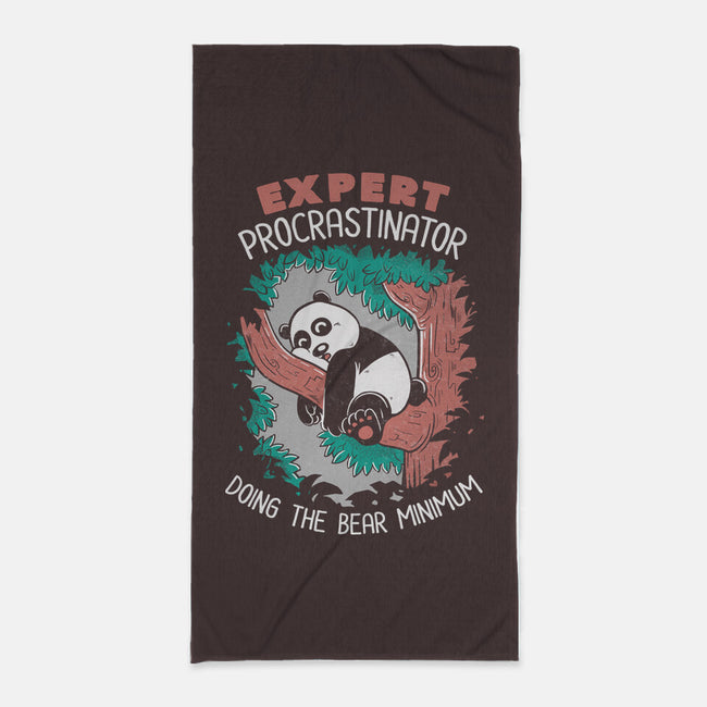 Expert Procrastinator Panda-None-Beach-Towel-tobefonseca