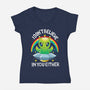 I Don't Believe In You Either-Womens-V-Neck-Tee-Vallina84
