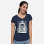 Don't Trust The Living-Womens-V-Neck-Tee-Vallina84