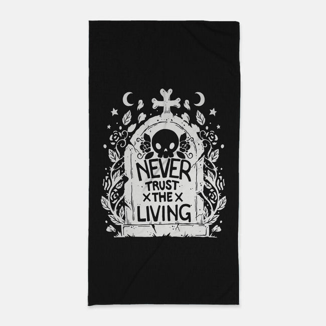 Don't Trust The Living-None-Beach-Towel-Vallina84