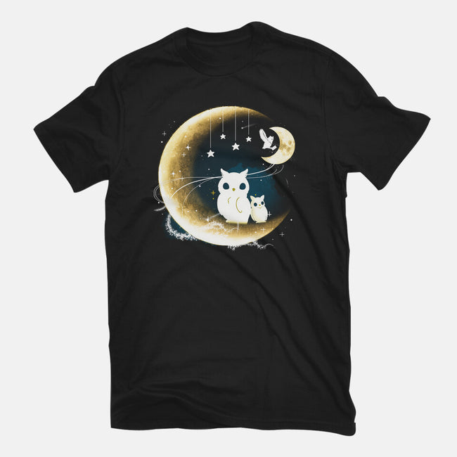 Owl Night Long-Mens-Basic-Tee-Vallina84