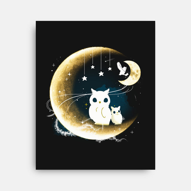 Owl Night Long-None-Stretched-Canvas-Vallina84