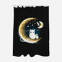 Owl Night Long-None-Polyester-Shower Curtain-Vallina84