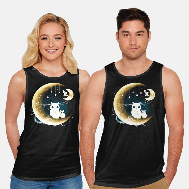 Owl Night Long-Unisex-Basic-Tank-Vallina84