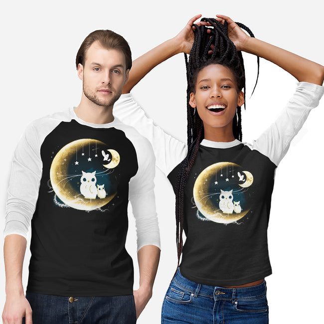 Owl Night Long-Unisex-Baseball-Tee-Vallina84