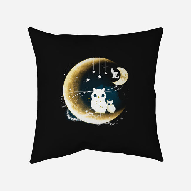 Owl Night Long-None-Removable Cover-Throw Pillow-Vallina84