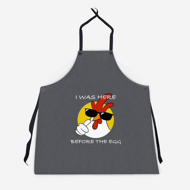 Here Before The Egg-Unisex-Kitchen-Apron-fanfabio