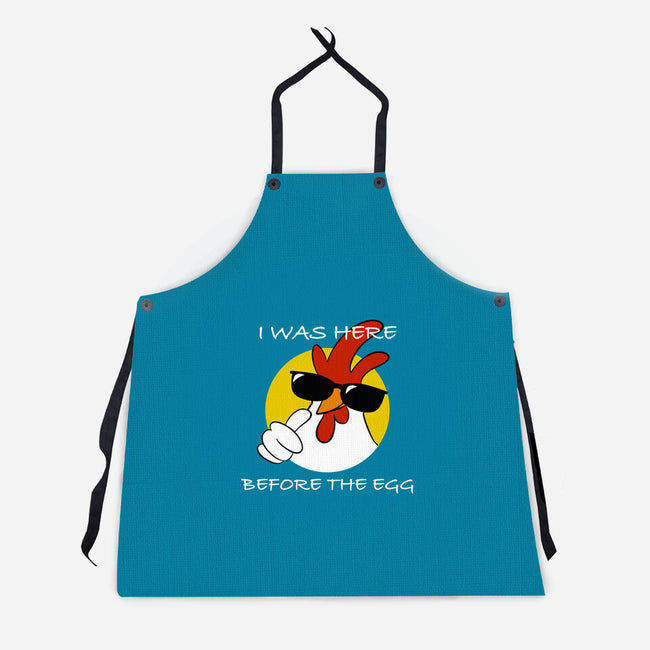 Here Before The Egg-Unisex-Kitchen-Apron-fanfabio