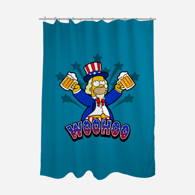 Patriotic Drinker-None-Polyester-Shower Curtain-Boggs Nicolas