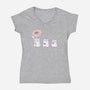 Cute Hamsters With Sunflower-Womens-V-Neck-Tee-xMorfina
