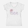 Cute Hamsters With Sunflower-Womens-V-Neck-Tee-xMorfina