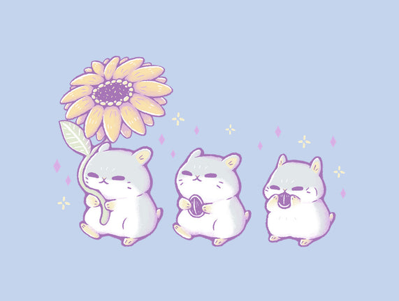 Cute Hamsters With Sunflower