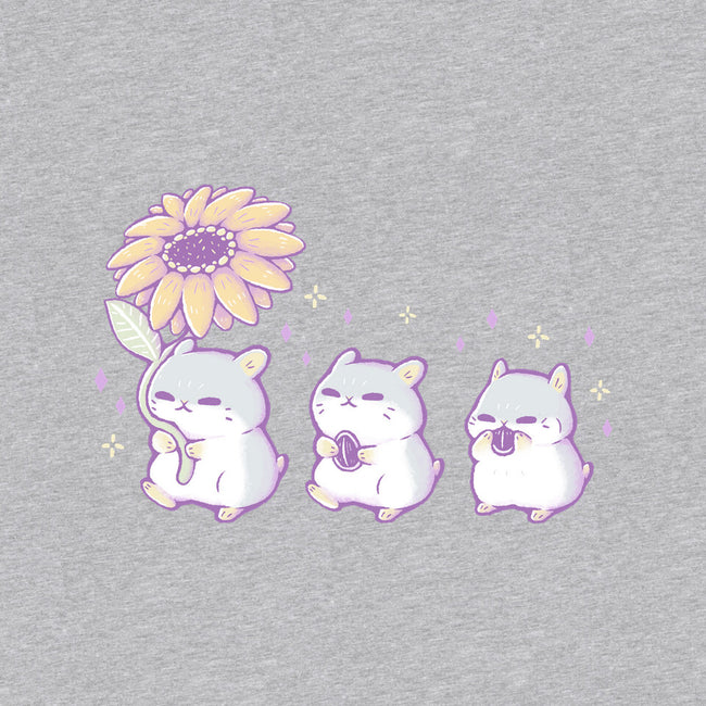 Cute Hamsters With Sunflower-Womens-Off Shoulder-Tee-xMorfina