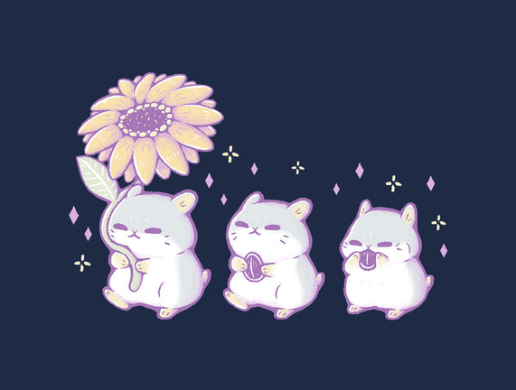 Cute Hamsters With Sunflower