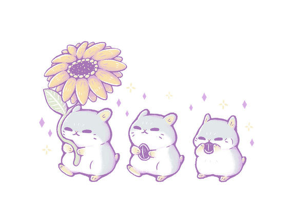 Cute Hamsters With Sunflower