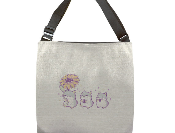 Cute Hamsters With Sunflower